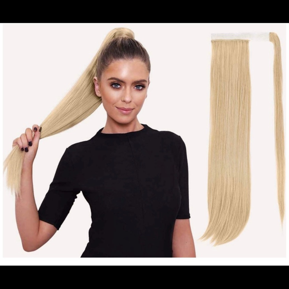Women’s Blonde Ponytail Hair Extension 22” Inches Synthetic Fiber Hair Piece